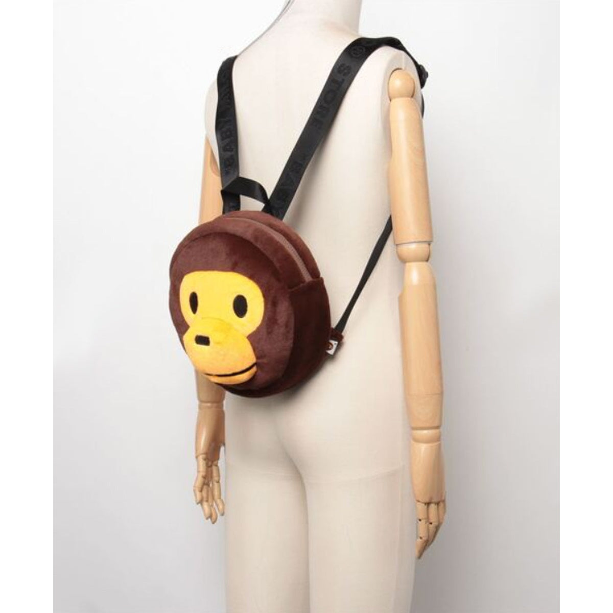 A BATHING APE BAPE BABY MILO STORE BABY MILO PLUSH BACKPACK BROWN