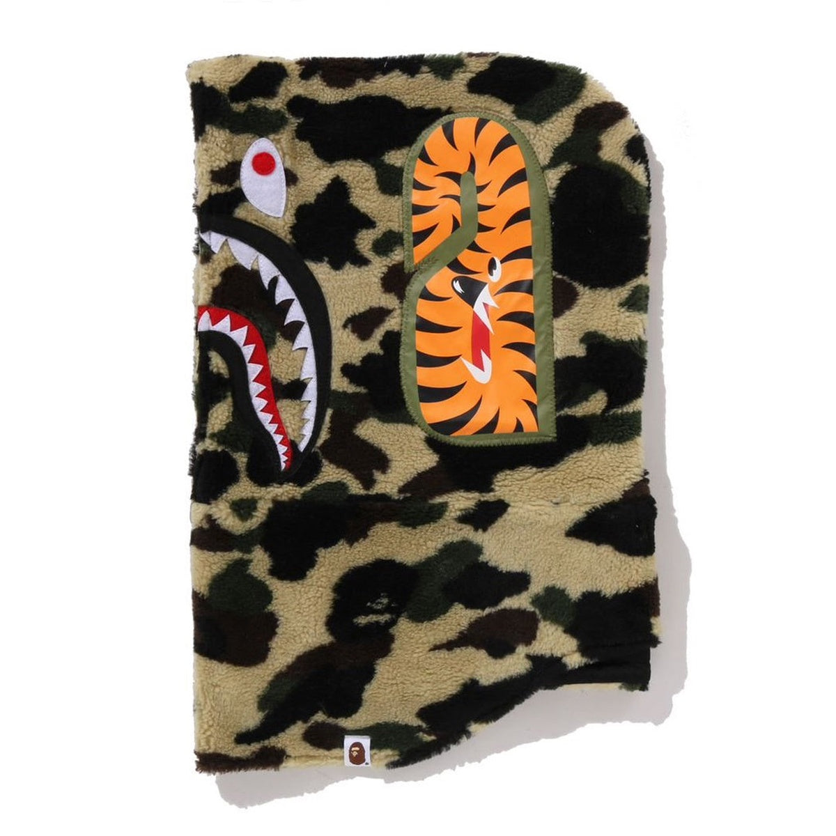 A BATHING APE BAPE 1ST CAMO SHARK BOA SNOOD YELLOW