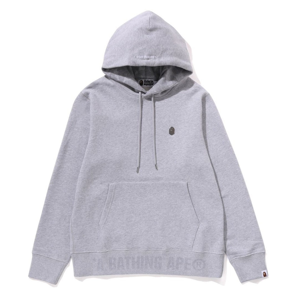 A BATHING APE BAPE ONE POINT PULLOVER HOODIE GRAY