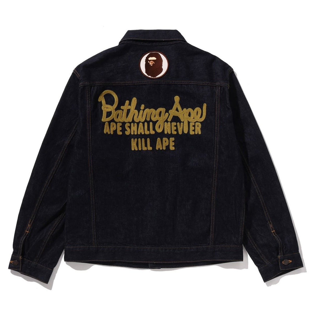 A BATHING APE BAPE CHAMPION DENIM JACKET INDIGO