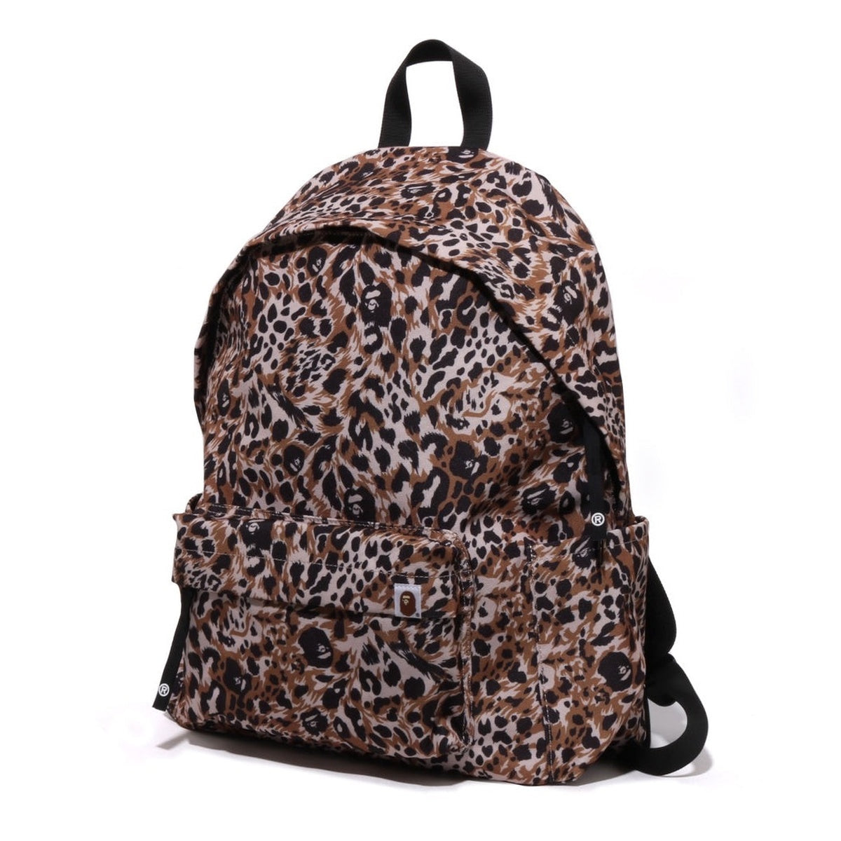 A BATHING APE BAPE WILD LEOPARD PATTERN DAYPACK BEIGE