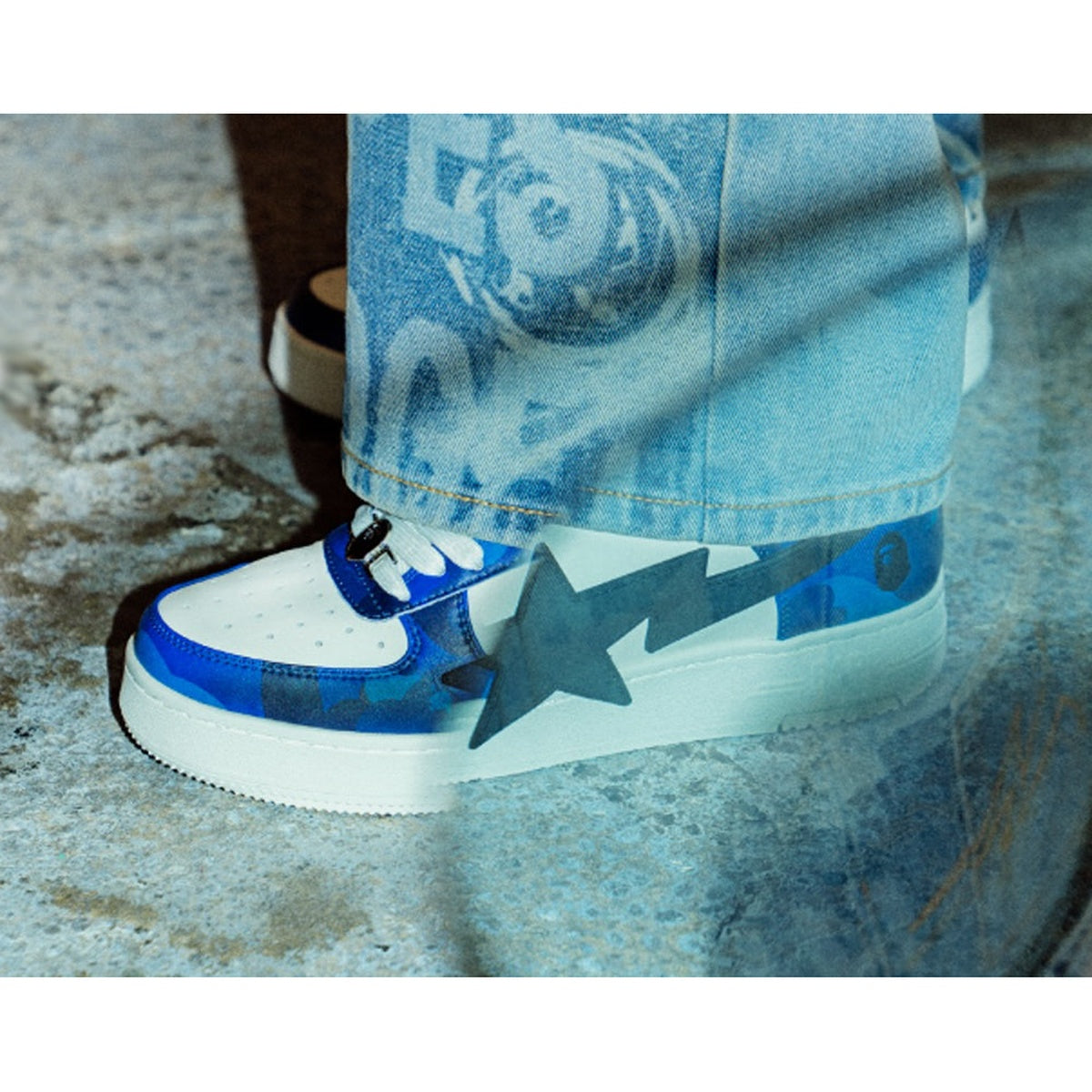 A BATHING APE BAPE STA OS #1 BLUE