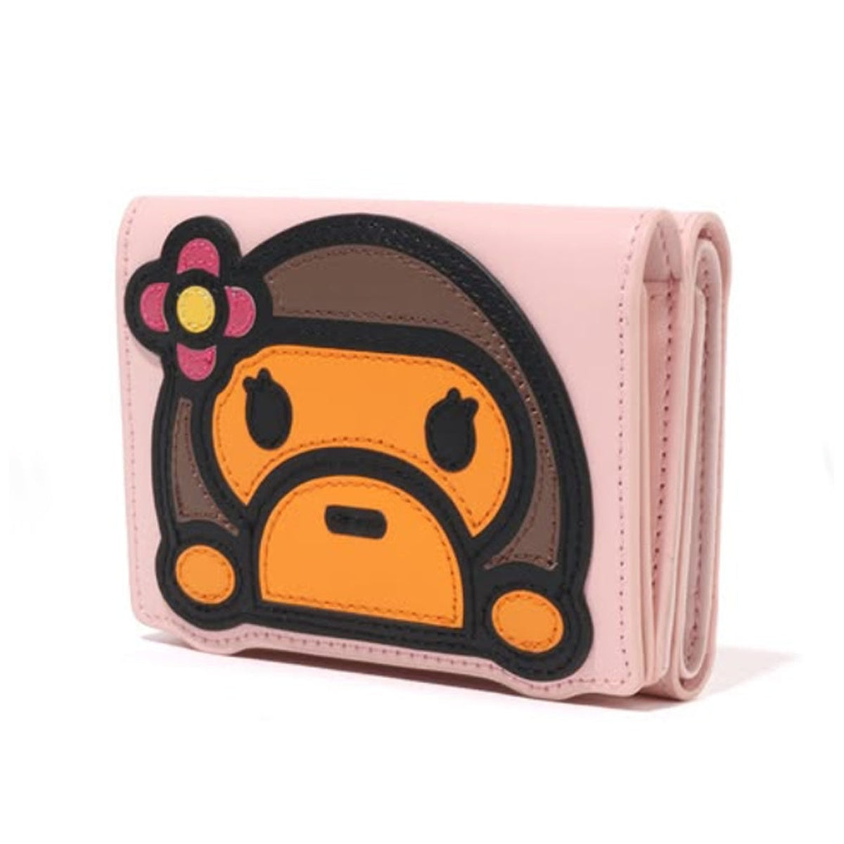 A BATHING APE BAPE Ladies' BABY LISA LEATHER WALLET PINK