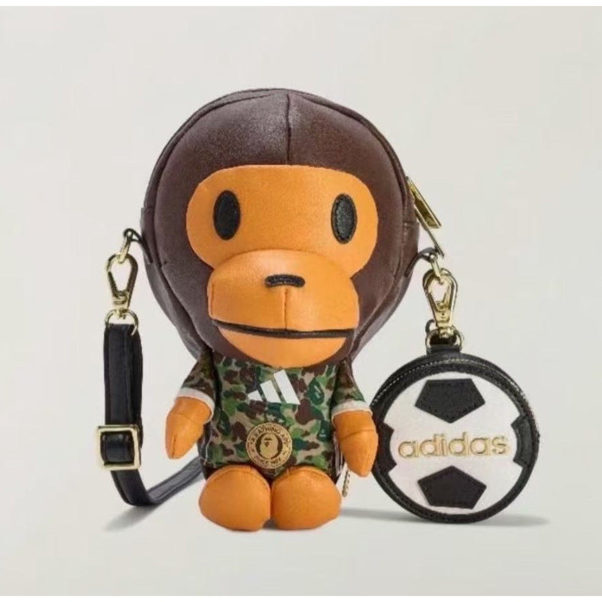 A BATHING APE BAPE ADIDAS - BABY MILO BAG BROWN