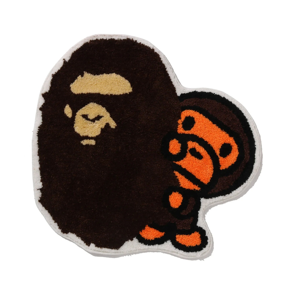 A BATHING APE BAPE KIDS APE HEAD & BABY MILO RUG MAT MULTI