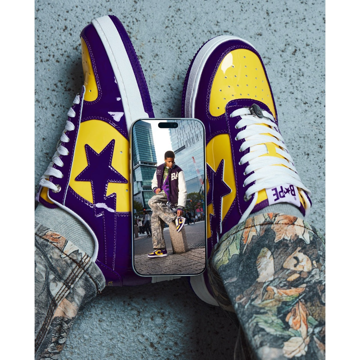 A BATHING APE BAPE STA #4 PURPLE