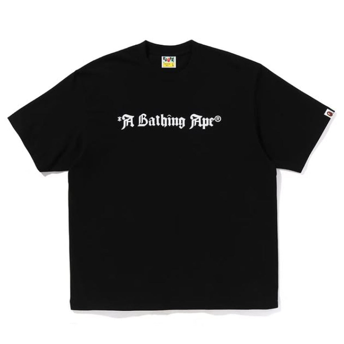 A BATHING APE BAPE A BATHING APE BAPE LOGO RELAXED FIT TEE BLACK