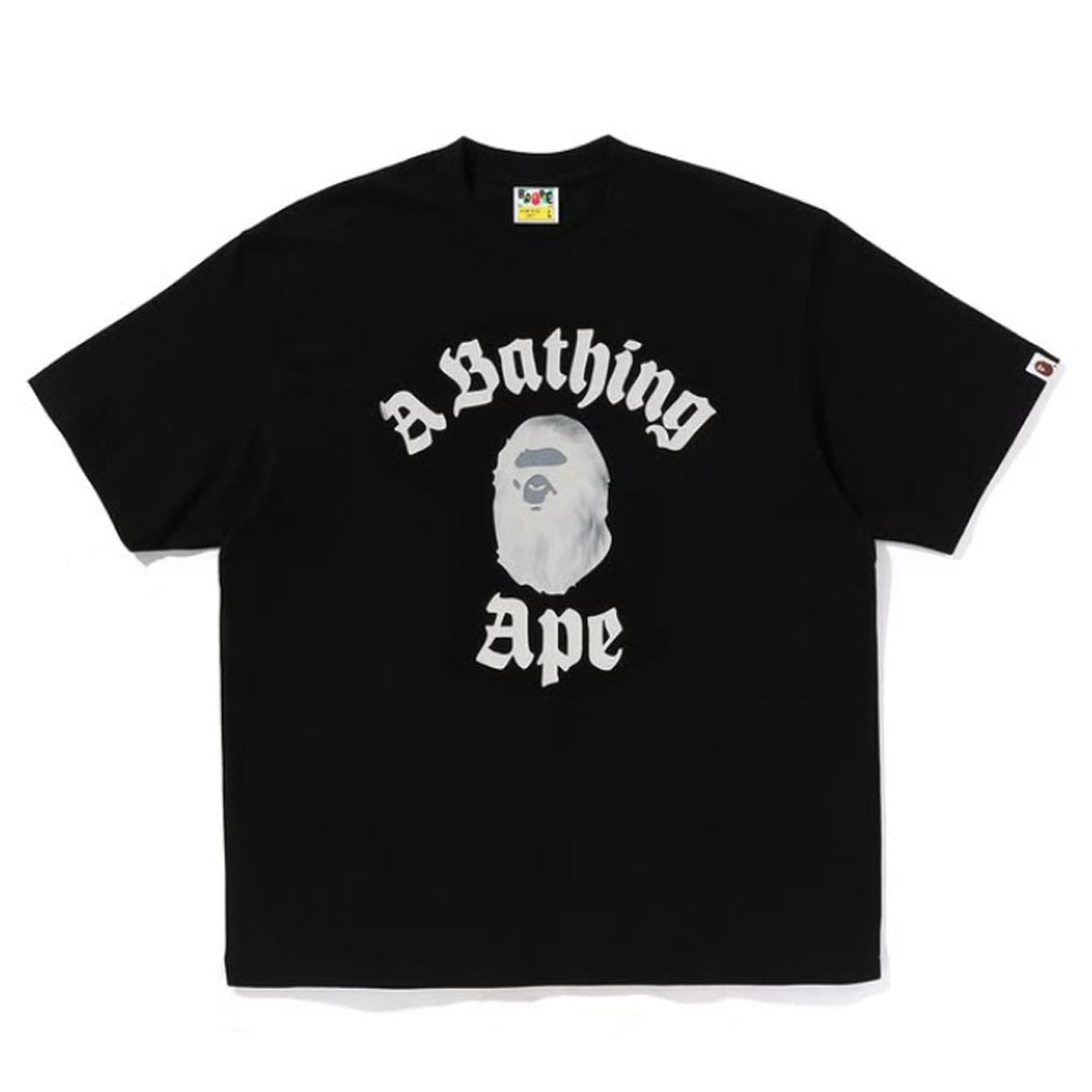 A BATHING APE BAPE COLLEGE RELAXED FIT TEE #2 BLACK