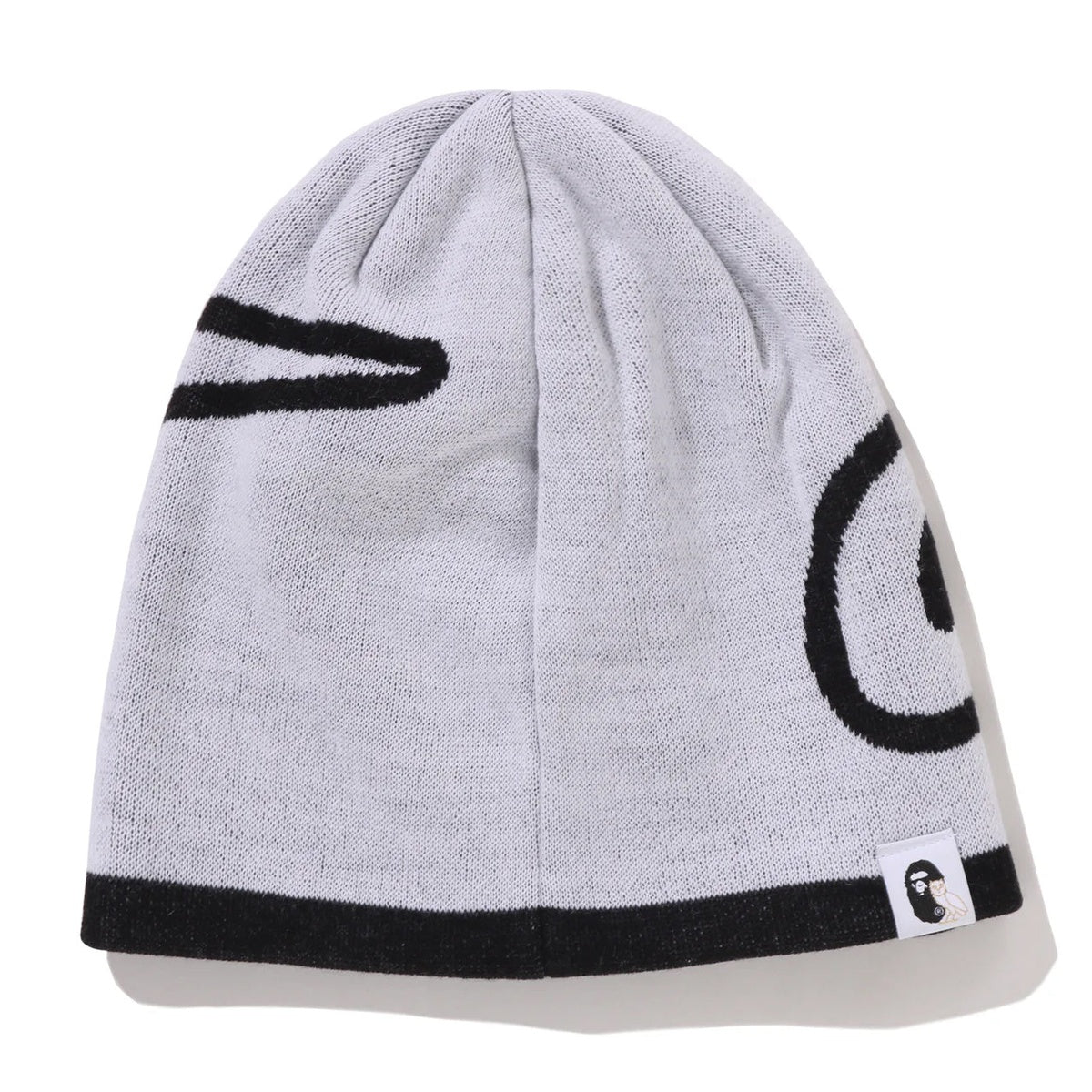 A BATHING APE BAPE OVO JACQUARD OVO STA LOGO BEANIE WHITE