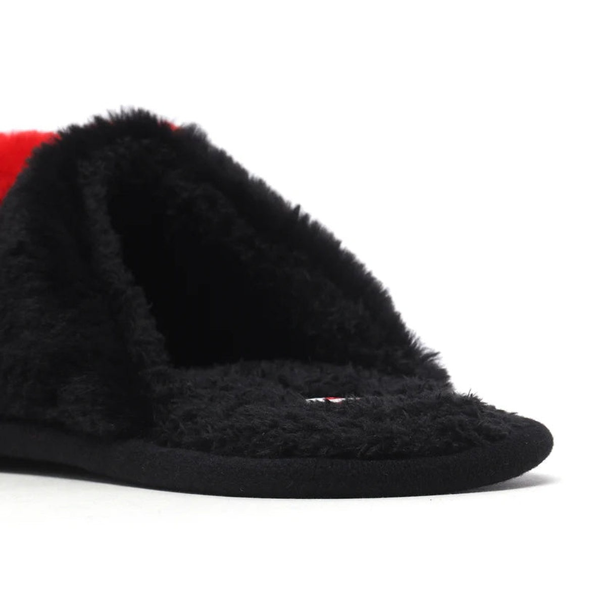 A BATHING APE BAPE APEE HEART FURRY SLIPPER BLACK