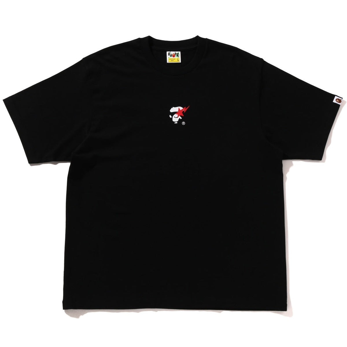 A BATHING APE BAPE STA APE FACE RELAXED FIT TEE BLACK