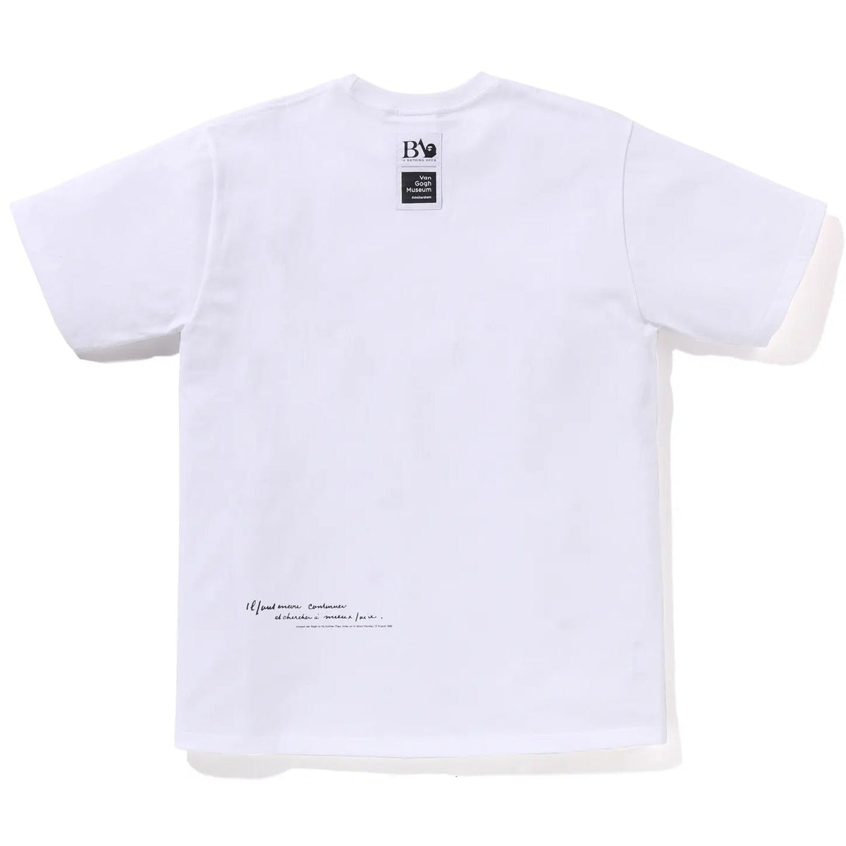A BATHING APE BAPE VAN GOGH MUSEUM COLLEGE TEE WHITE