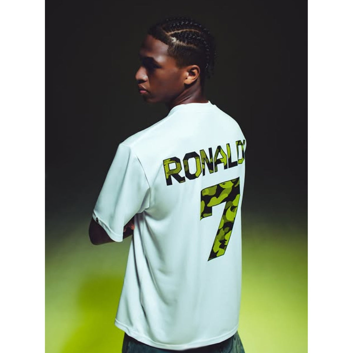 A BATHING APE BAPE CR7 LIFE RELAXED FIT JERSEY WHITE