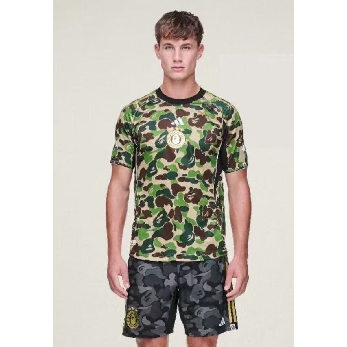 A BATHING APE BAPE ADIDAS - FB JERSEY TOP GREEN