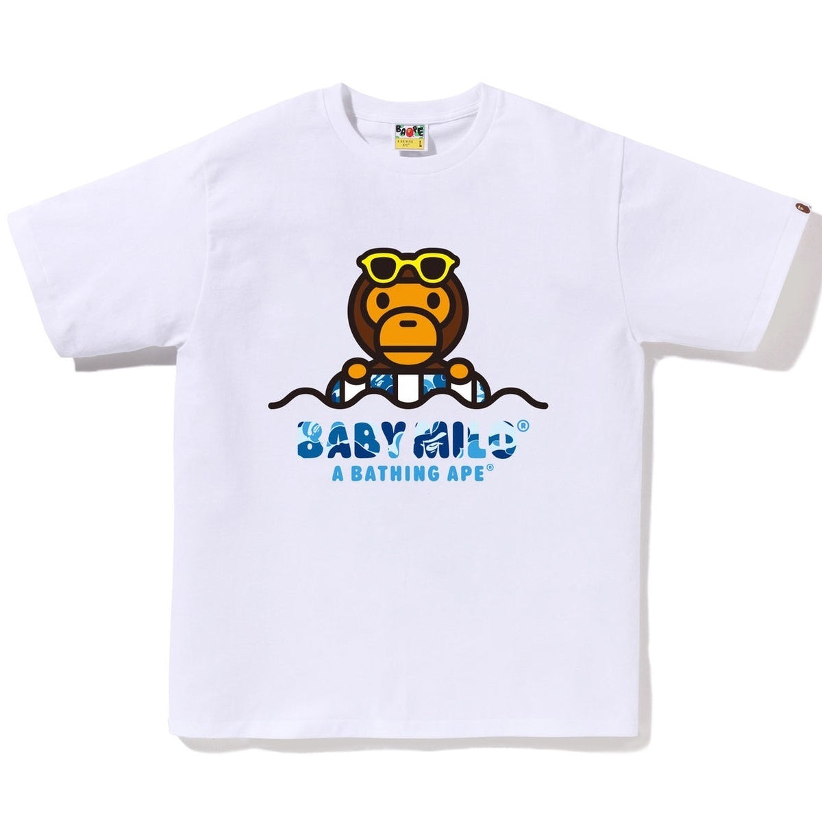 A BATHING APE BAPE ABC CAMO BABY MILO FLOAT SUMMER TEE WHITE