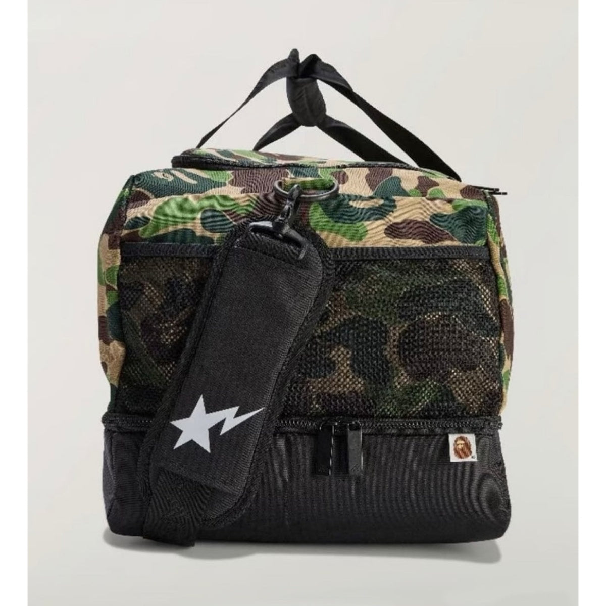 A BATHING APE BAPE ADIDAS - DUFFLE BAG GREEN