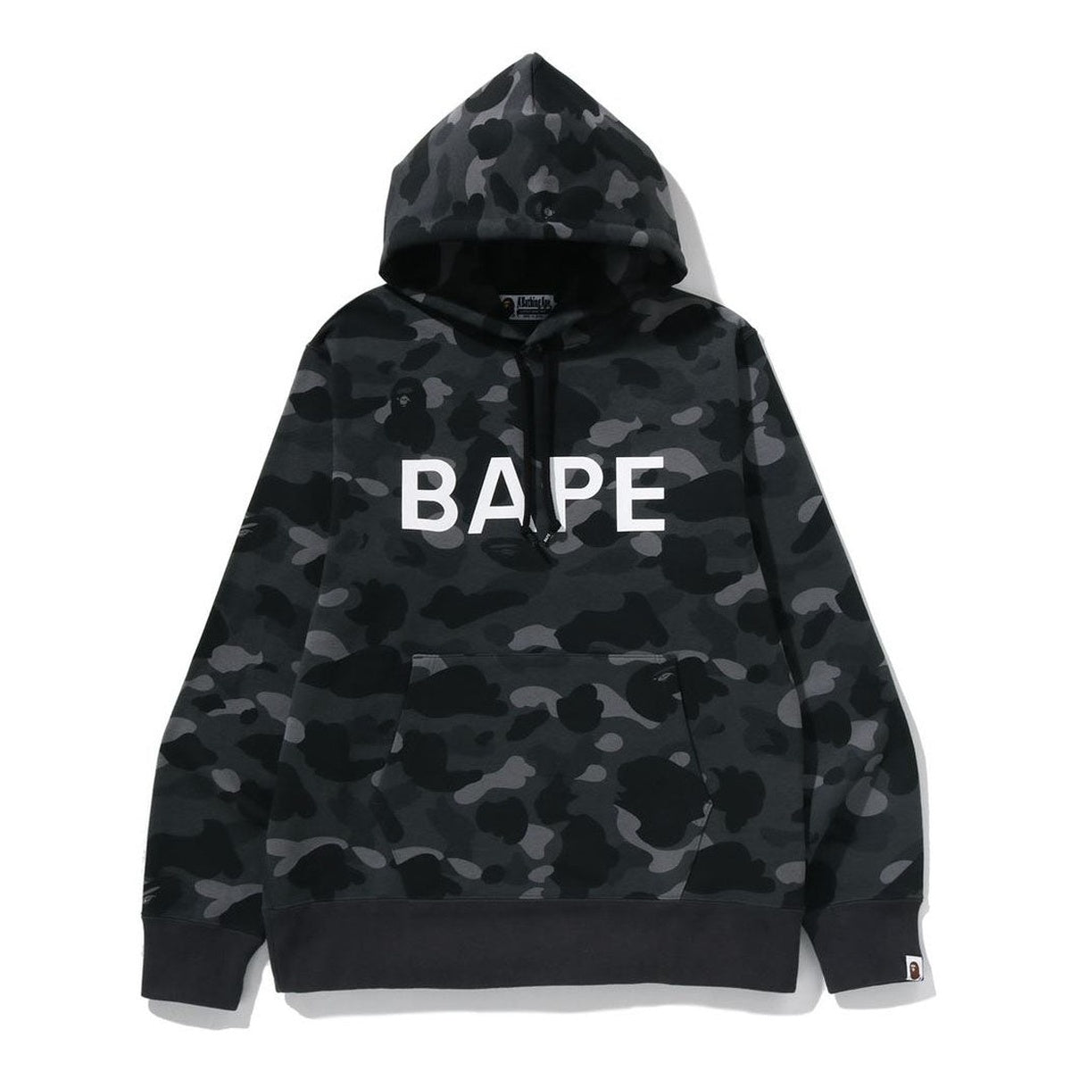 A BATHING APE COLOR CAMO BAPE PULLOVER HOODIE BLACK