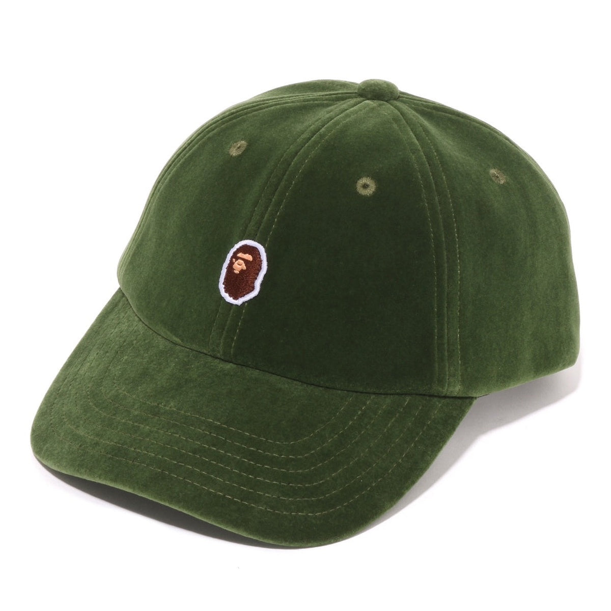 A BATHING APE BAPE ONE POINT PANEL CAP OLIVE