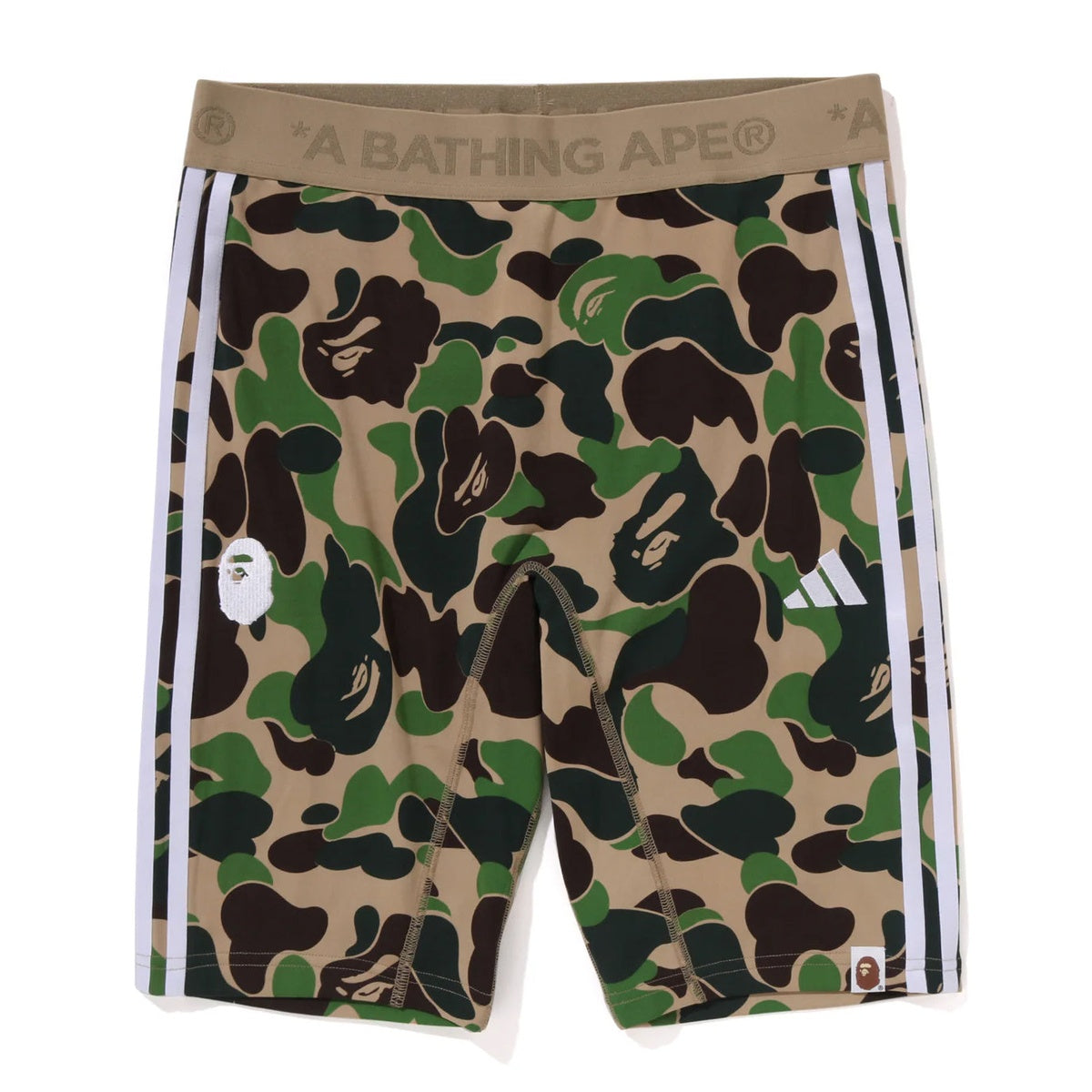 A BATHING APE BAPE ADIDAS - FB TIGHTS GREEN