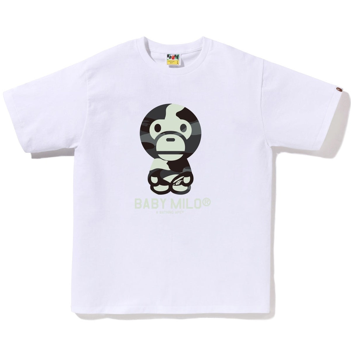A BATHING APE BAPE CITY CAMO BABY MILO TEE WHITE