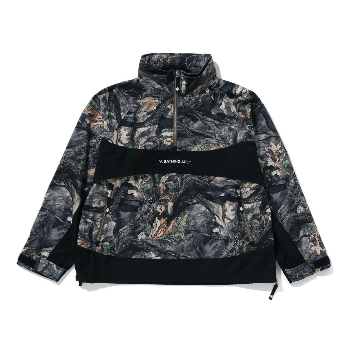 A BATHING APE BAPE TREE EDGE CAMO ANORAK JACKET BROWN