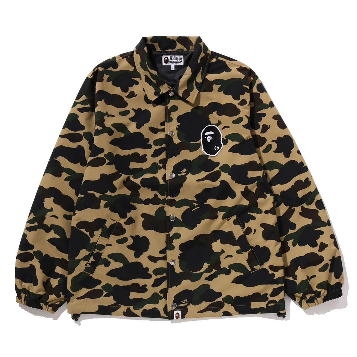 A BATHING APE BAPE 1ST CAMO COACH JACKET YELLOW