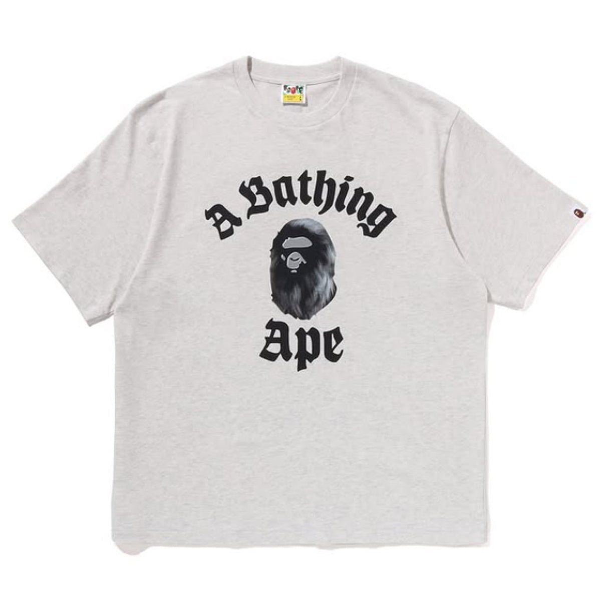 A BATHING APE BAPE COLLEGE RELAXED FIT TEE #2 GRAY