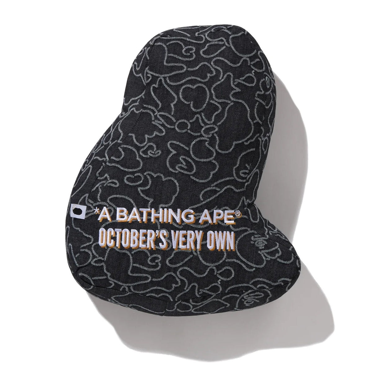 A BATHING APE BAPE OVO NEON 1ST CAMO JACQUARD DENIM CUSHION INDIGO