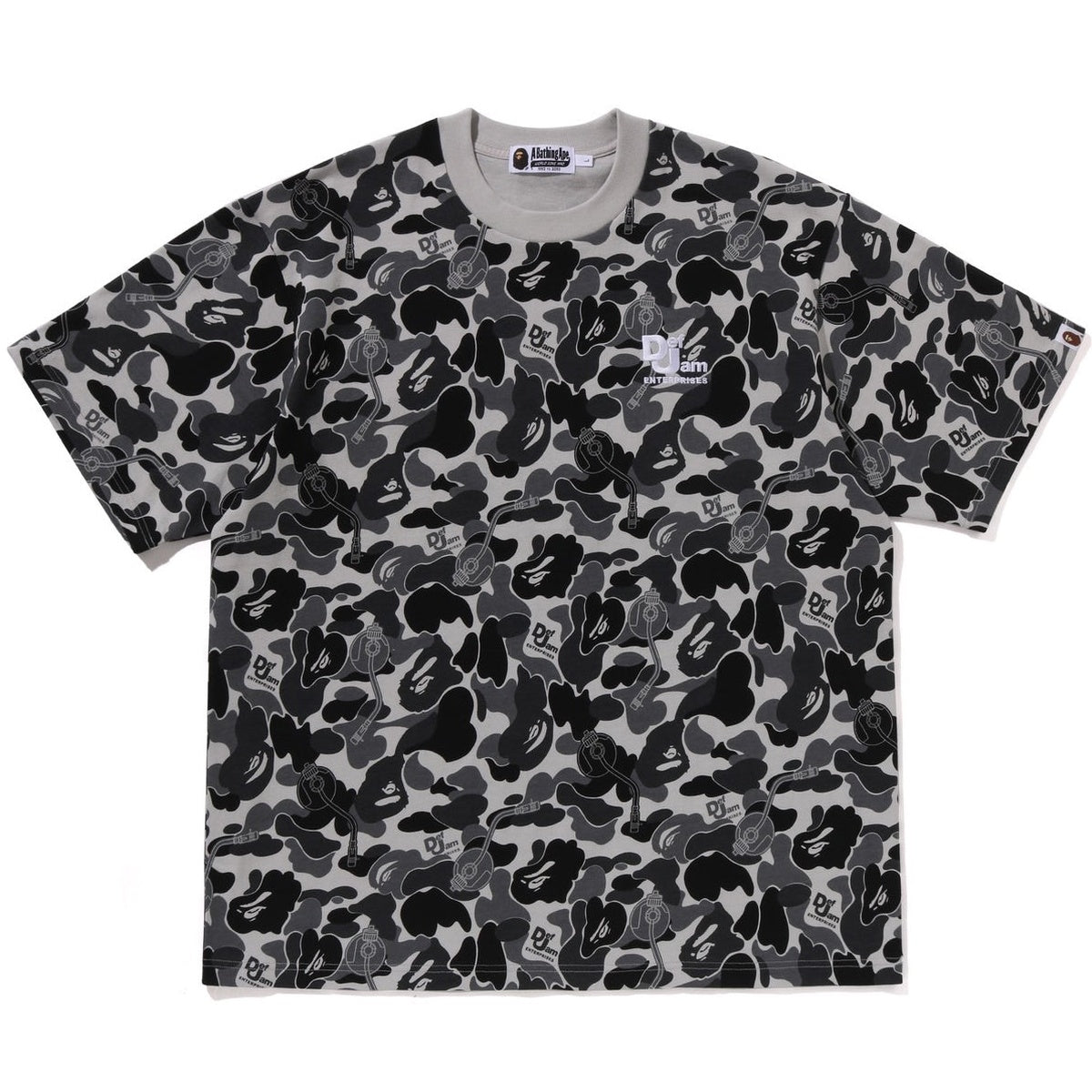 A BATHING APE BAPE DEF JAM CAMO RELAXED FIT TEE BLACK
