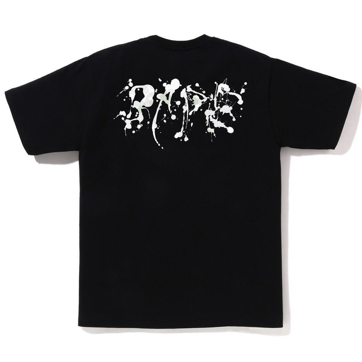 A BATHING APE BAPE CITY CAMO PAINTING APE HEAD TEE BLACK