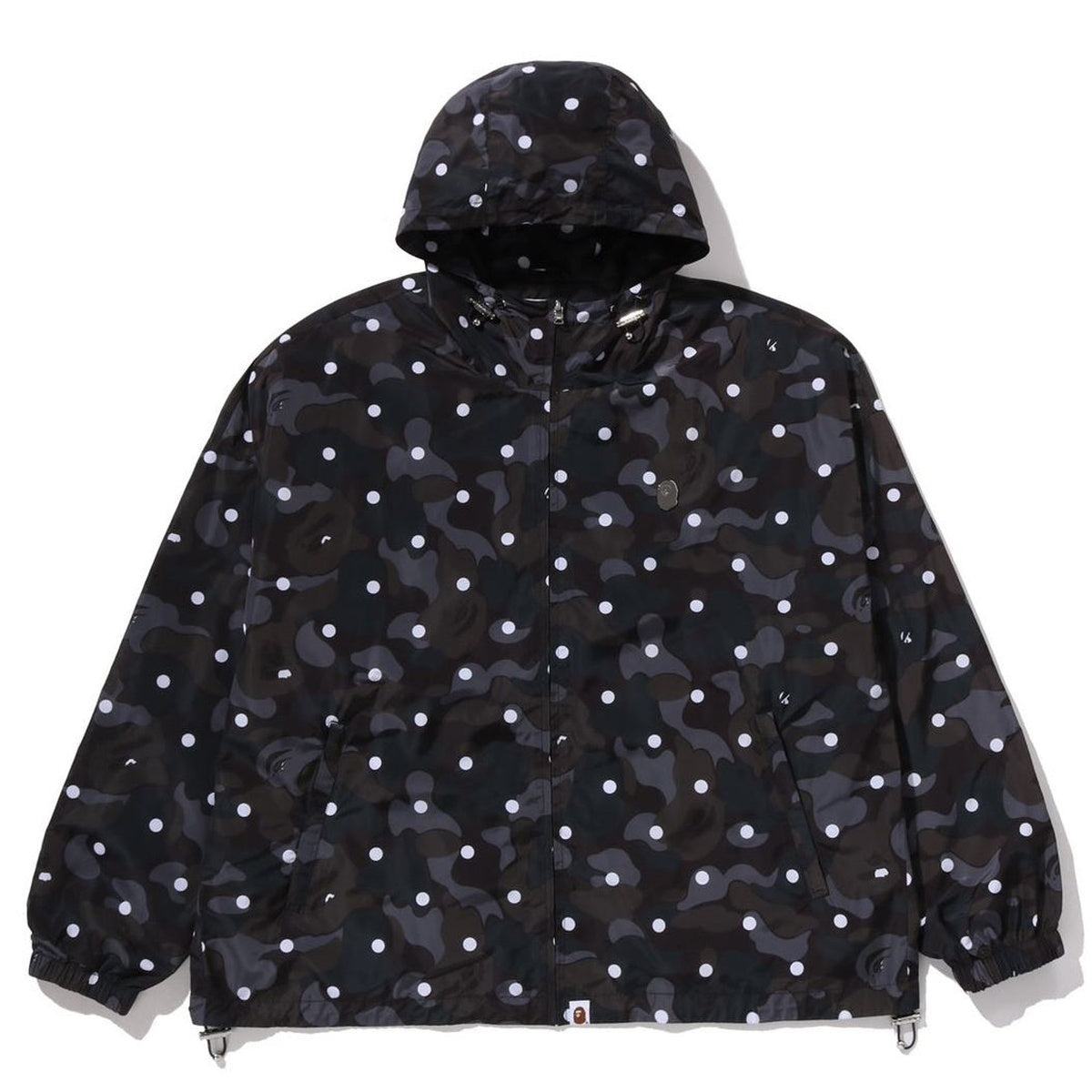 A BATHING APE BAPE ABC DOT HOODED JACKET BLACK