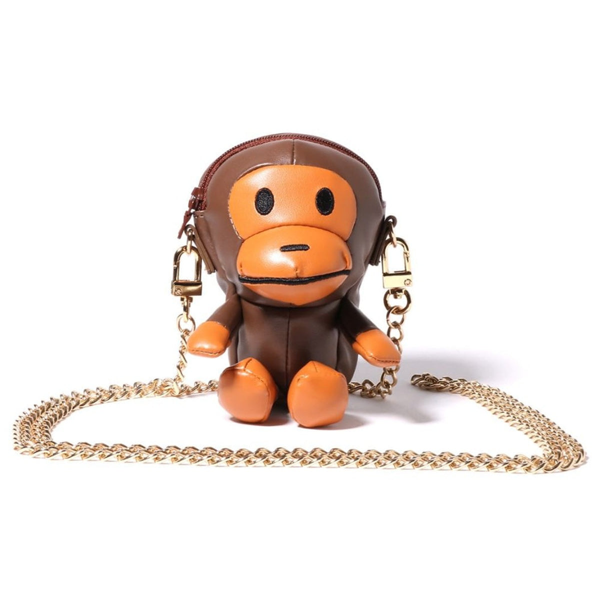 A BATHING APE BAPE Ladies' BABY MILO MINI SHOULDER BAG BROWN