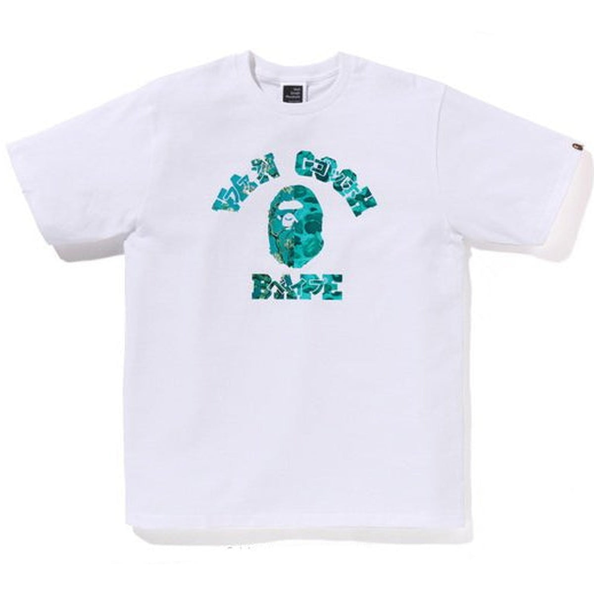 A BATHING APE BAPE VAN GOGH MUSEUM COLLEGE TEE WHITE