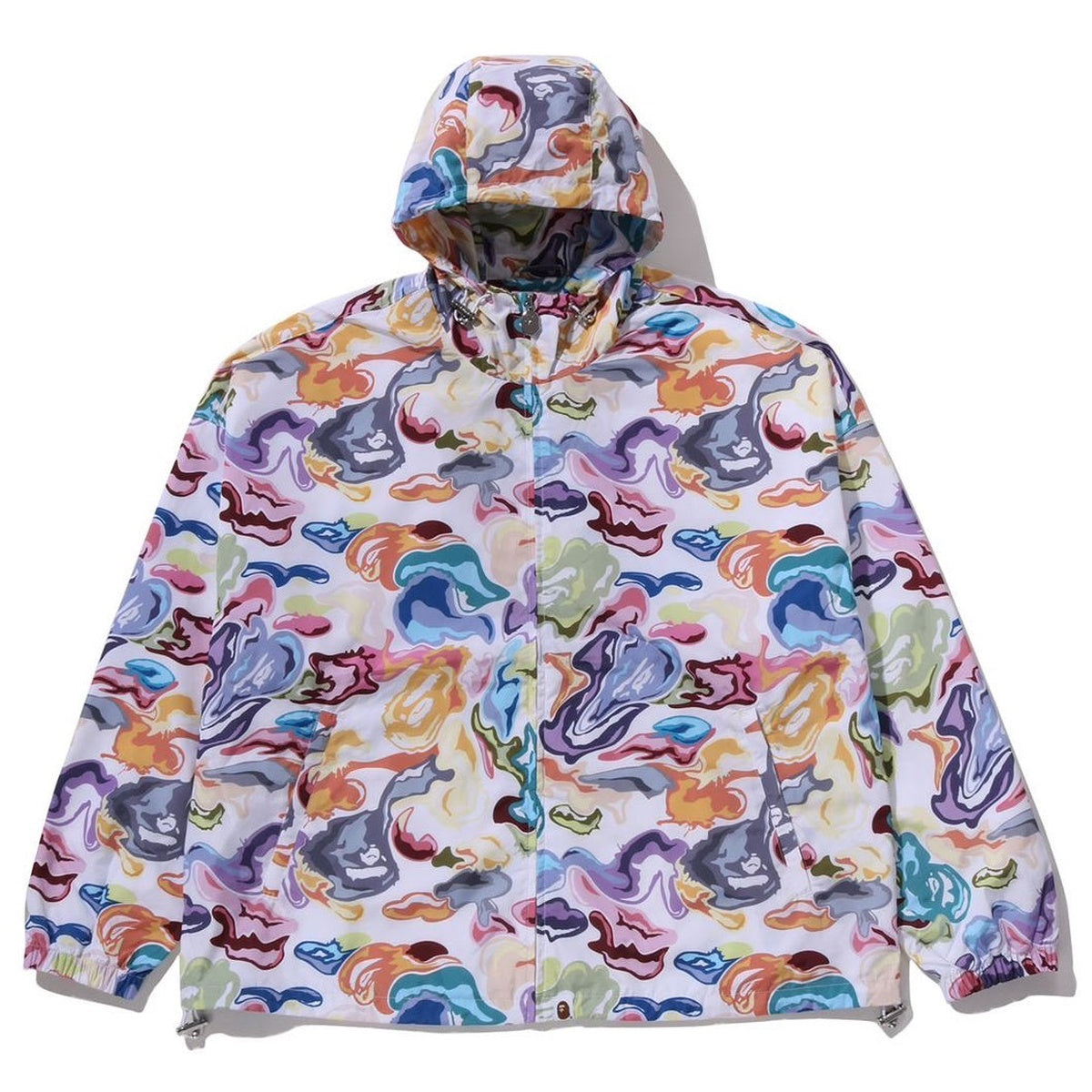 A BATHING APE BAPE ART CAMO HOODIED JACKET WHITE