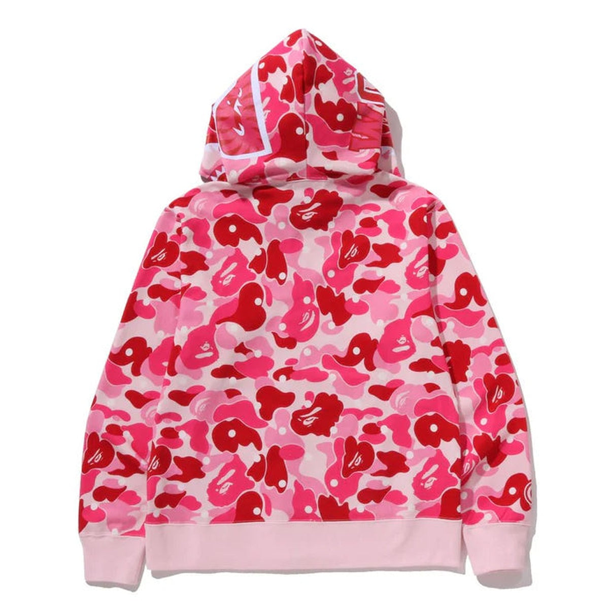 A BATHING APE BAPE ABC DOT SHARK FULL ZIP HOODIE PINK