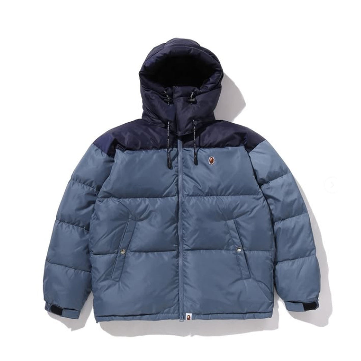 A BATHING APR ONE POINT RELAXED FIT DOWN JACKET BLUE