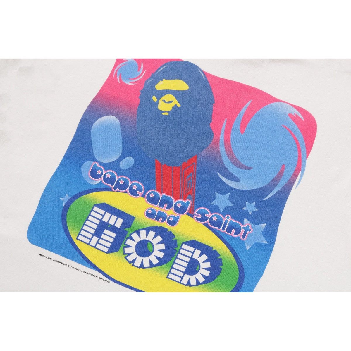 A BATHING APE BAPE SAINT MXXXXXX GOD TEE WHITE