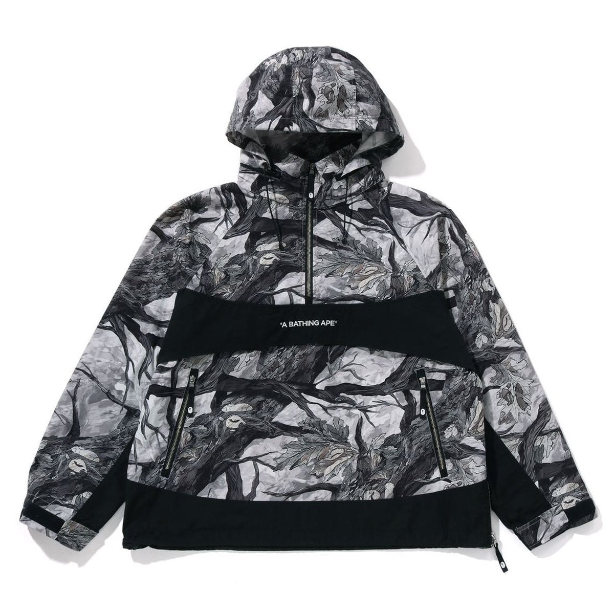 A BATHING APE BAPE TREE EDGE CAMO ANORAK JACKET WHITE