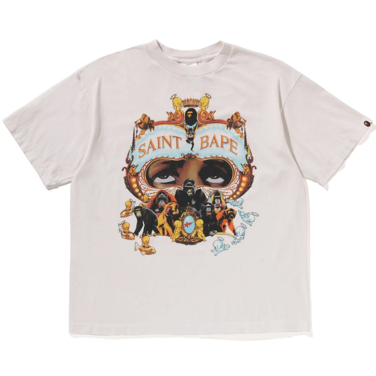 A BATHING APE BAPE SAINT MXXXXXX GENERATION TEE WHITE