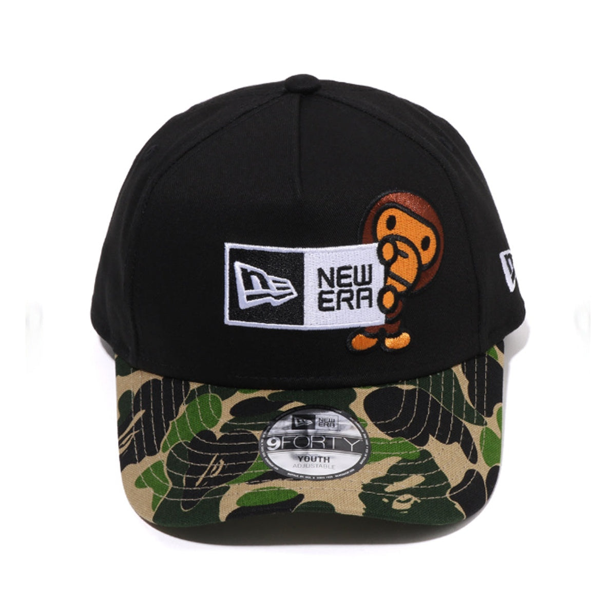 A BATHING APE BAPE KIDS BABY MILO NEW ERA 9 FORTY CAP BLACK