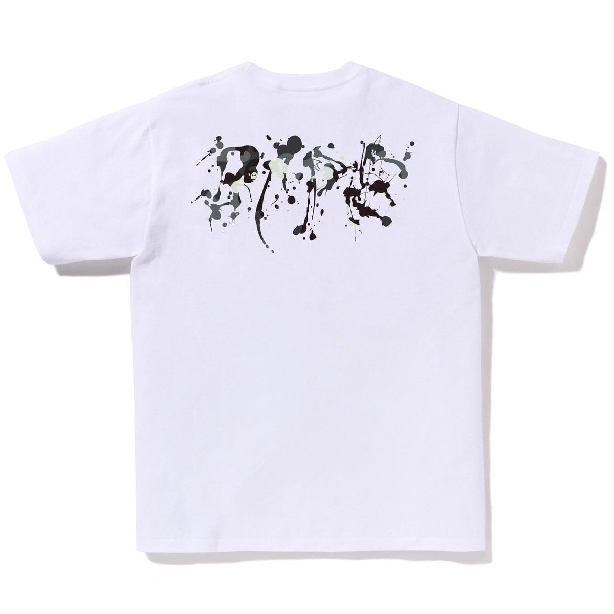 A BATHING APE BAPE CITY CAMO PAINTING APE HEAD TEE WHITE