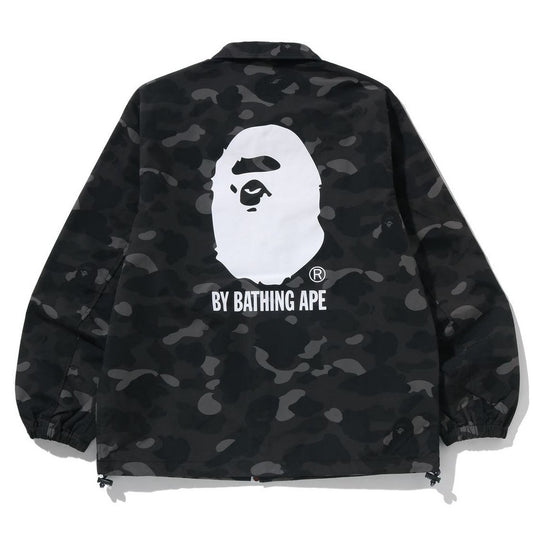A BATHING APE BAPE COLOR CAMO COACH JACKET BLACK