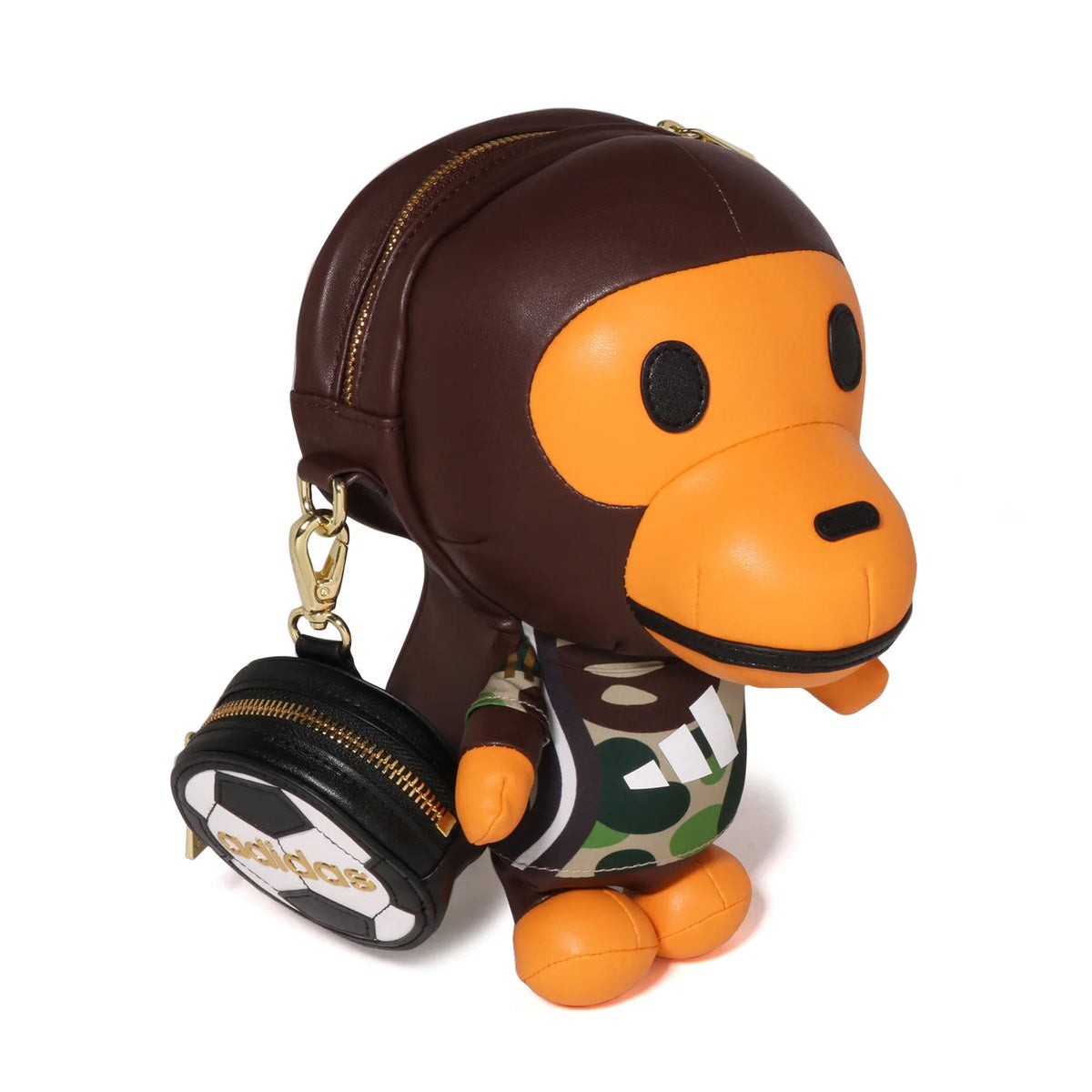 A BATHING APE BAPE ADIDAS - BABY MILO BAG BROWN