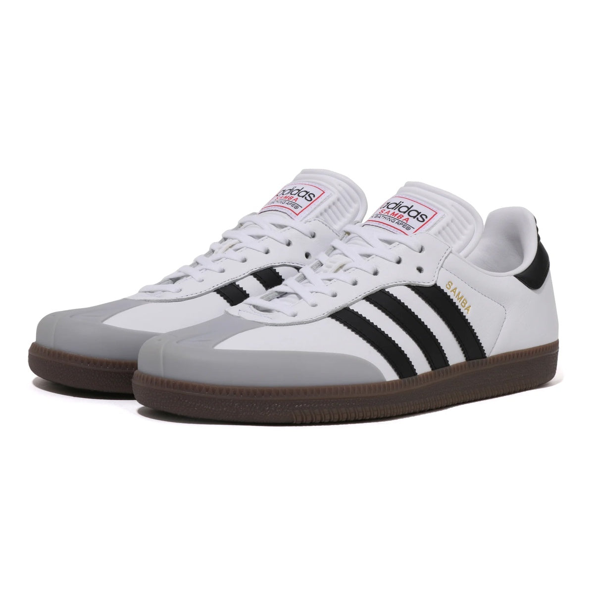 A BATHING APE BAPE ADIDAS SAMBA WHITE  BAPECLUB