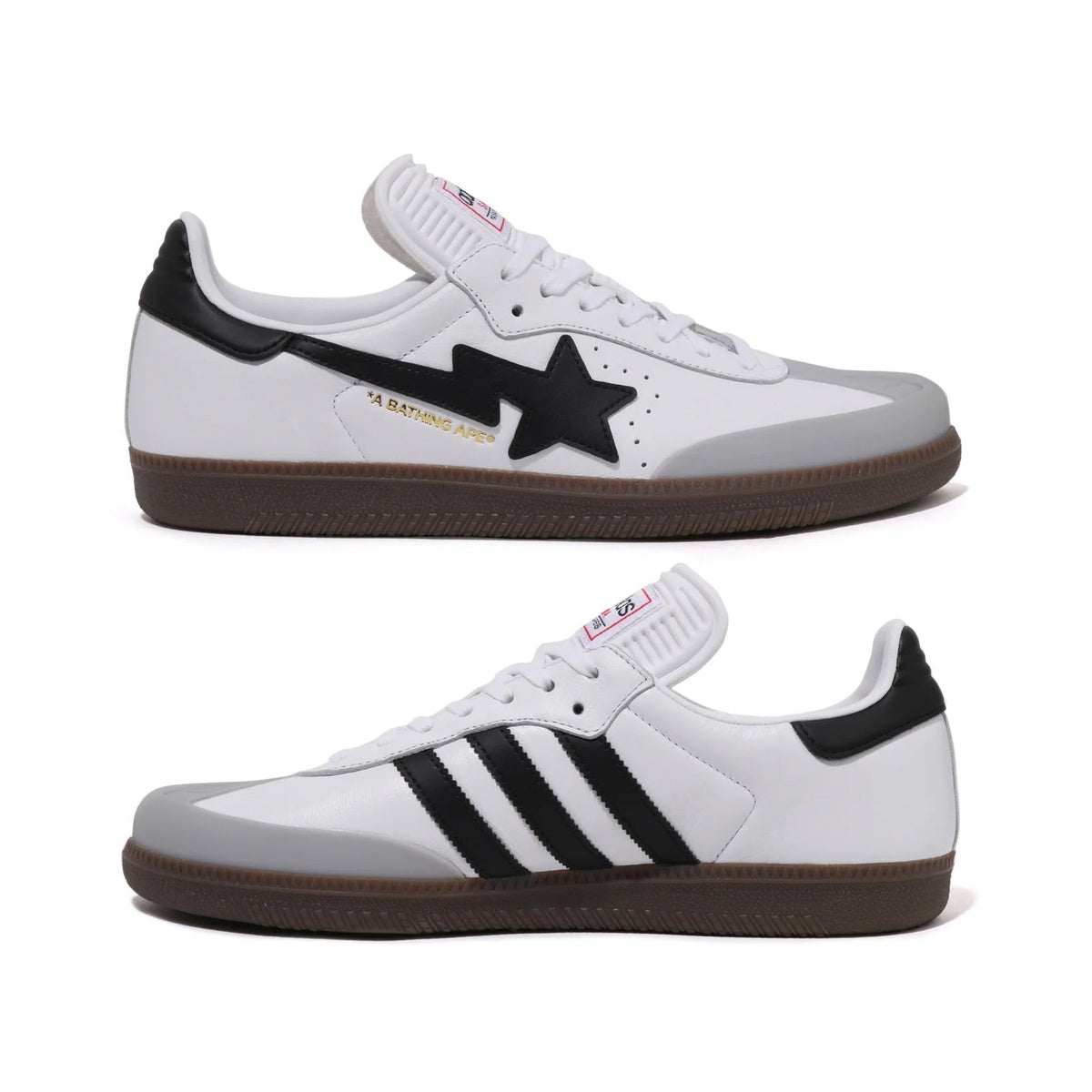 A BATHING APE BAPE ADIDAS - SAMBA WHITE