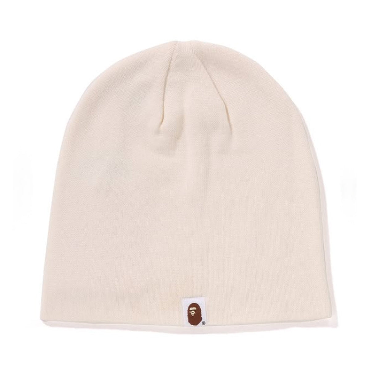 A BATHING APE BAPE Ladies' CRYSTAL APE HEAD BEANIE WHITE