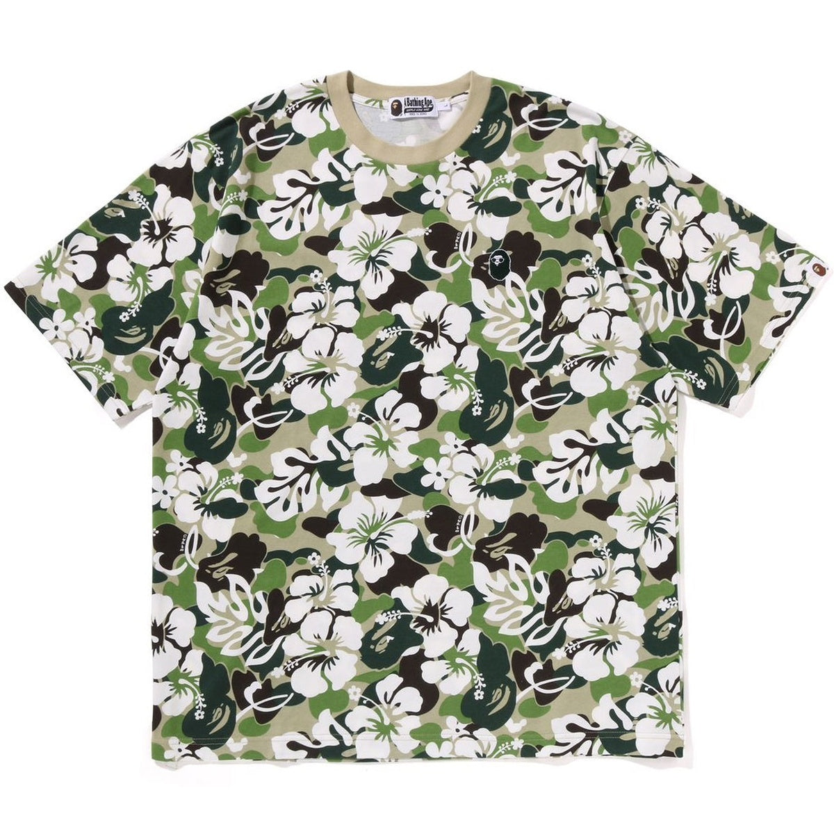 A BATHING APE BAPE ABC RESORT CAMO RELAXED FIT TEE GREEN