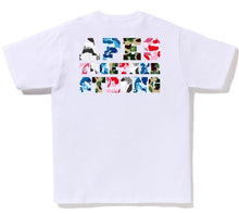 Load image into Gallery viewer, A BATHING APE BAPE ABC CAMO CRAZY COLLEGE ATS TEE WHITE
