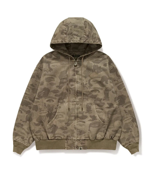 A BATHING APE BAPE KIDSUPER SOLID CAMO JACQUARD JACKET BEIGE