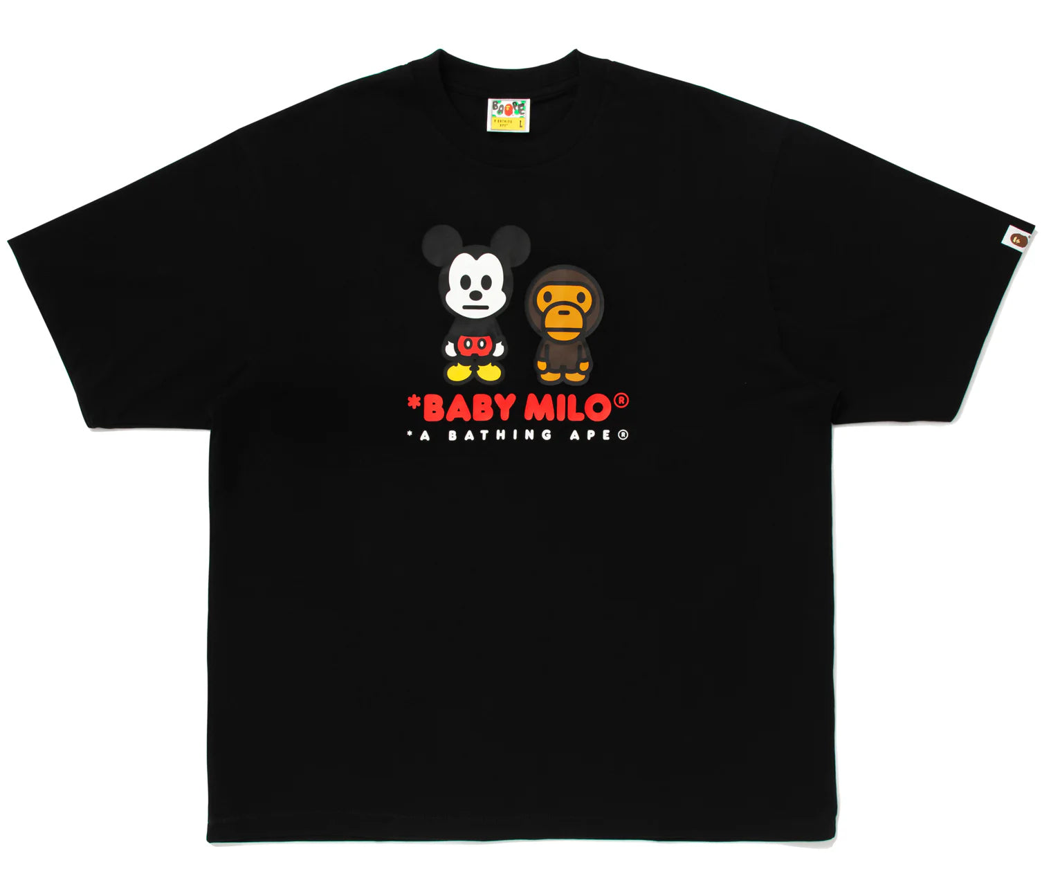 A BATHING APE BAPE x DISNEY MICKEY MOUSE BABY MILO RELAXED FIT TEE BLACK